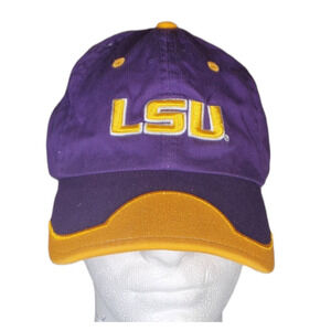 LSU Tigers Starter Baseball Cap Adult Purple Hat  Gold Brim & Embroidery Clean
